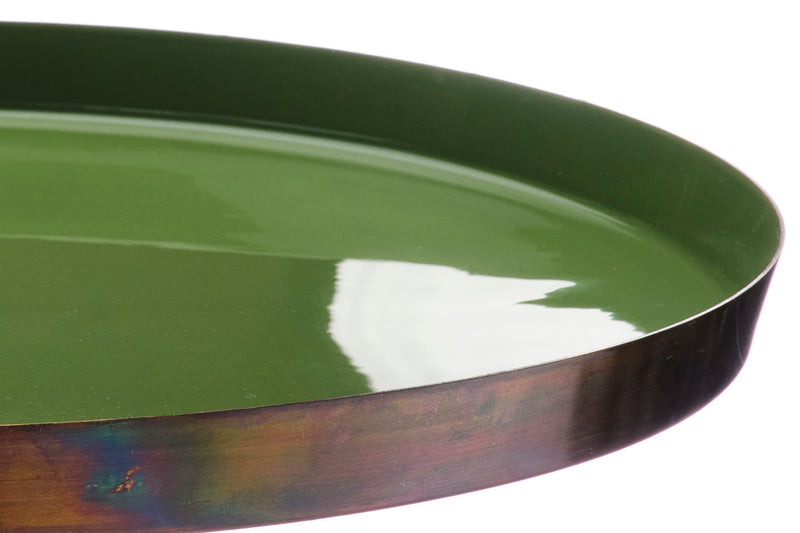Plateau de service en métal Ø40cm - Argile