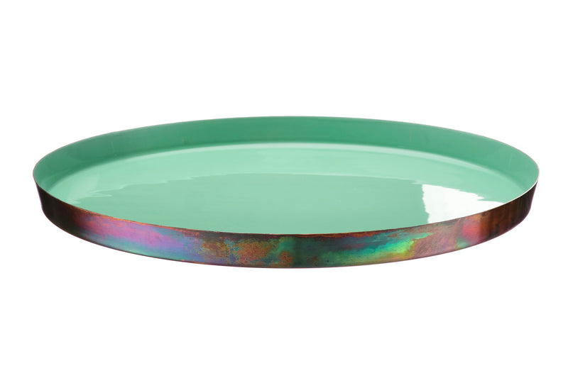 Plateau de service en métal Ø40cm - Jade