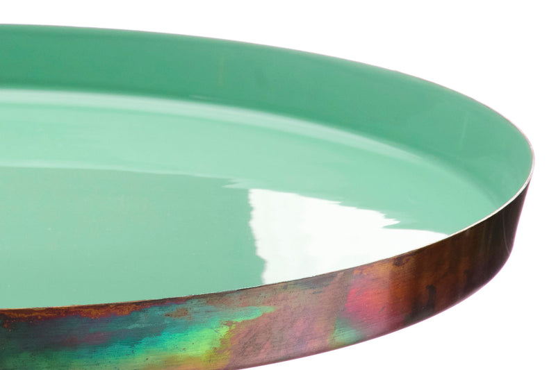 Plateau de service en métal Ø40cm - Jade