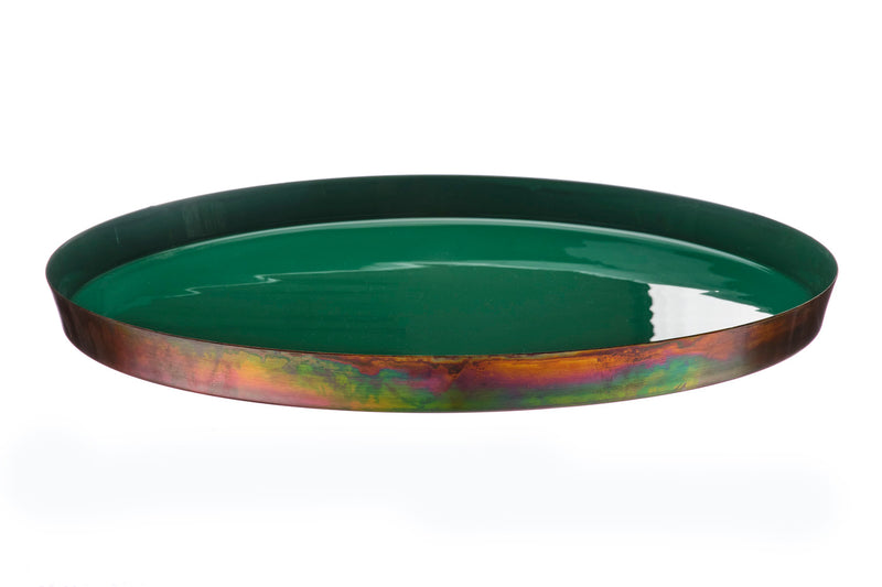 Plateau de service en métal Ø40cm - Sapin