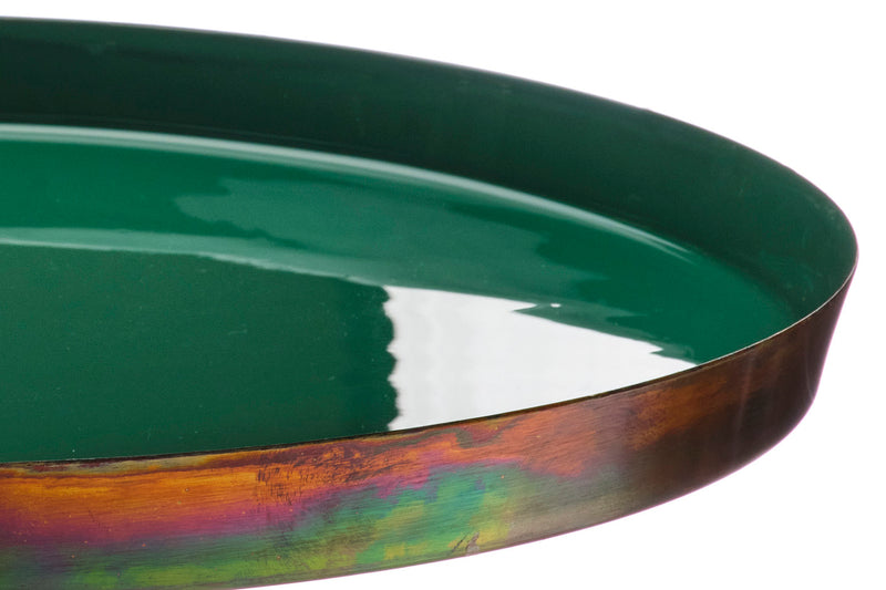 Plateau de service en métal Ø40cm - Sapin