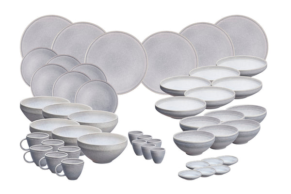 Service Complet STONE - 48 pièces - Gris lune