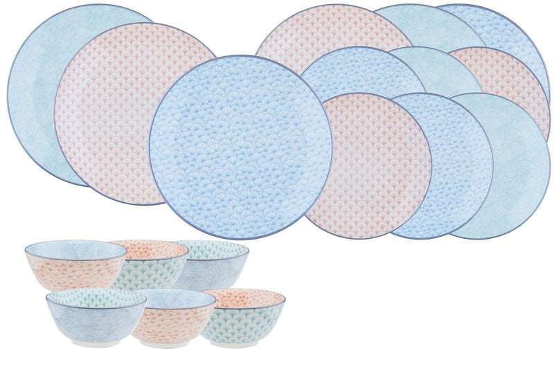 Service Les essentiels - 18 pièces - Pastel