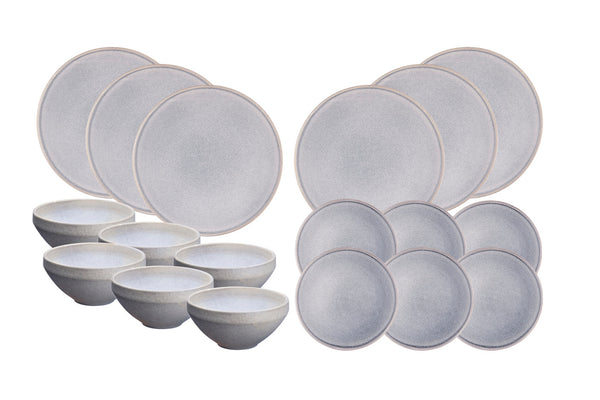 Service Les Essentiels STONE - 18 pièces - Gris lune