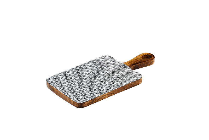 Planche de service en bois de manguier PATTERN 15*30cm - Dark blue