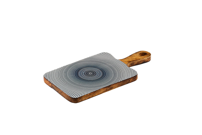 Planche de service en bois de manguier PATTERN 15*30cm - Dark blue