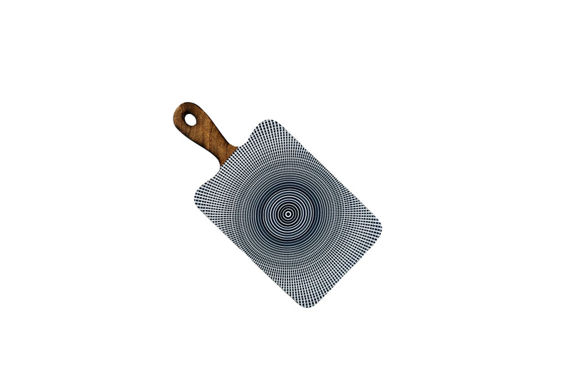 Planche de service en bois de manguier PATTERN 15*30cm - Dark blue