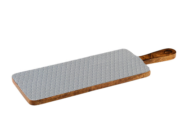 Planche de service en bois de manguier PATTERN 15*50cm - Dark blue
