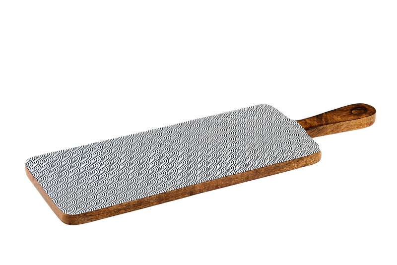Planche de service en bois de manguier PATTERN 15*50cm - Dark blue