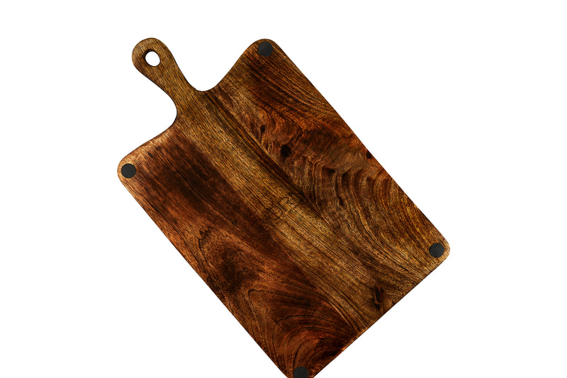 Planche de service en bois de manguier PATTERN 27*48cm - Rouge