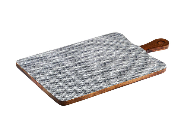 Planche de service en bois de manguier PATTERN 27*48cm - Dark blue