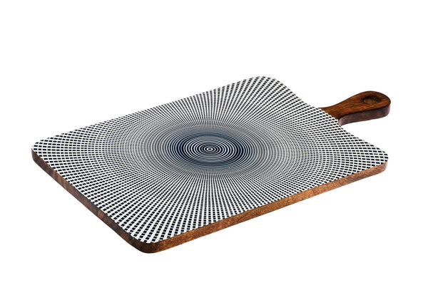 Planche de service en bois de manguier PATTERN 27*48cm - Dark blue