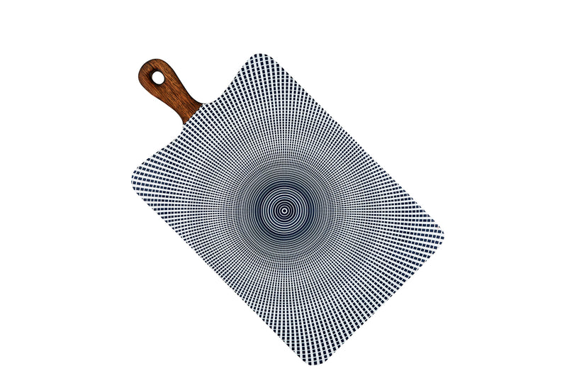 Planche de service en bois de manguier PATTERN 27*48cm - Dark blue