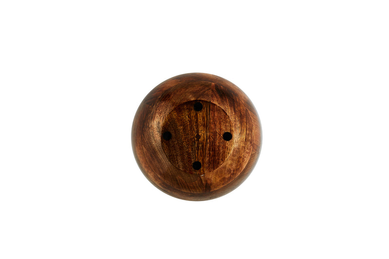 Saladier en bois de manguier PATTERN Ø24cm - Rouge