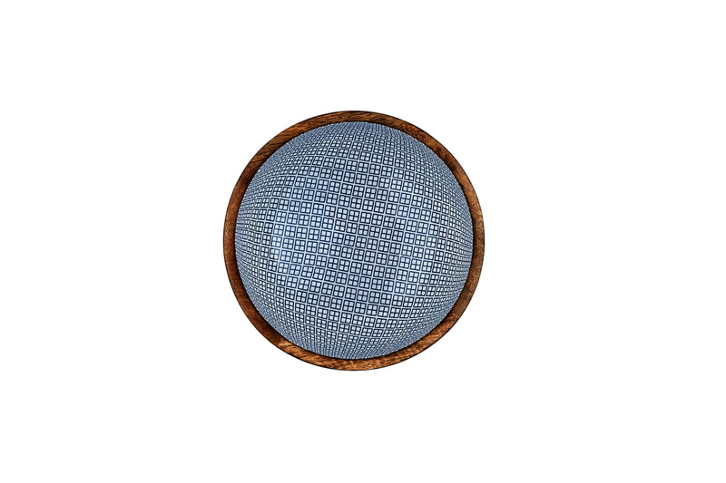 Saladier en bois de manguier PATTERN Ø24cm - Dark blue