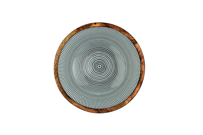Saladier en bois de manguier PATTERN Ø24cm - Eclipse