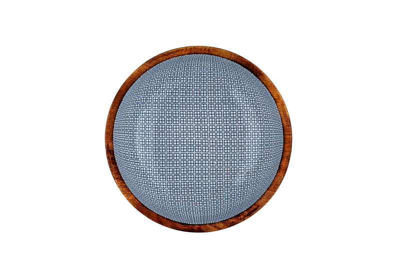 Saladier en bois de manguier PATTERN Ø30cm - Dark blue
