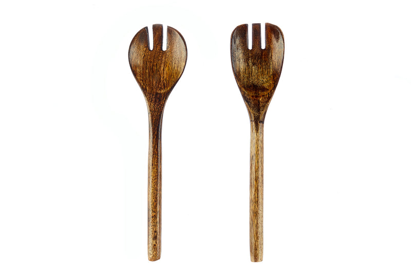 Couverts à salade en bois de manguier - Nude