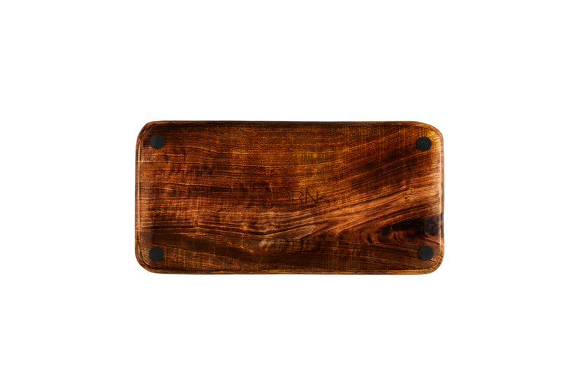 Plateau de service en bois de manguier PATTERN 20*40cm - Rouge